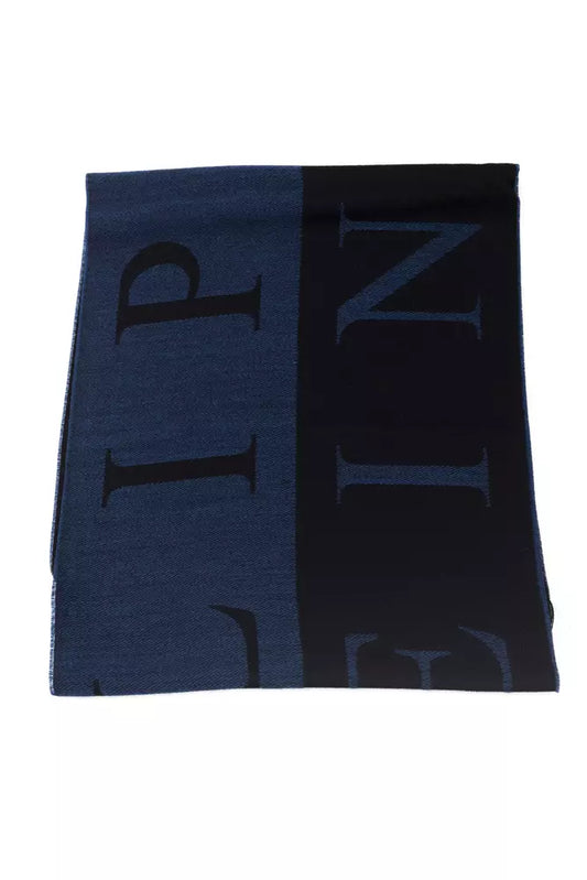 Blauer Wollschal