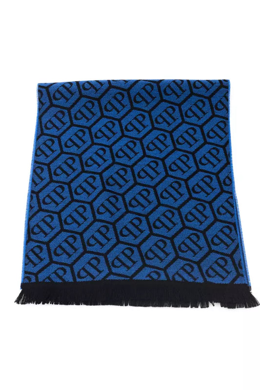Blauer Wollschal