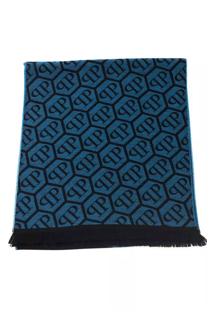 Blauer Wollschal