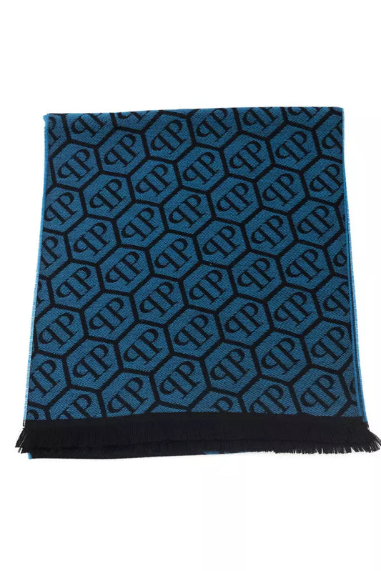 Blauer Wollschal