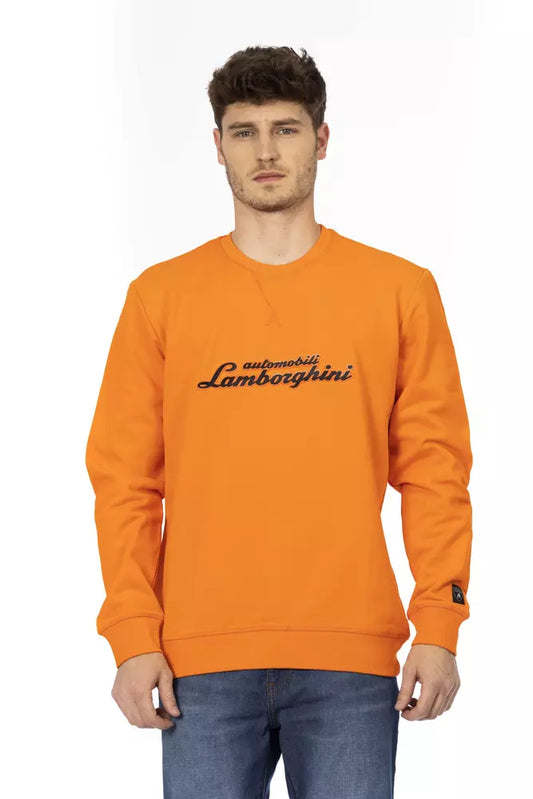 Orangefarbener Baumwollpullover