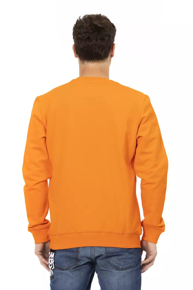 Orangefarbener Baumwollpullover