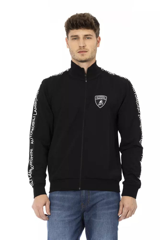 Schwarzer Polyester-Pullover