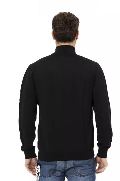 Schwarzer Polyester-Pullover