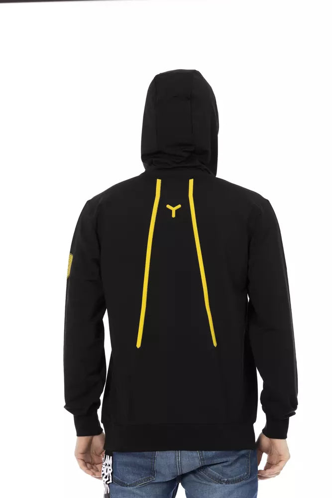 Schwarzer Polyester-Pullover