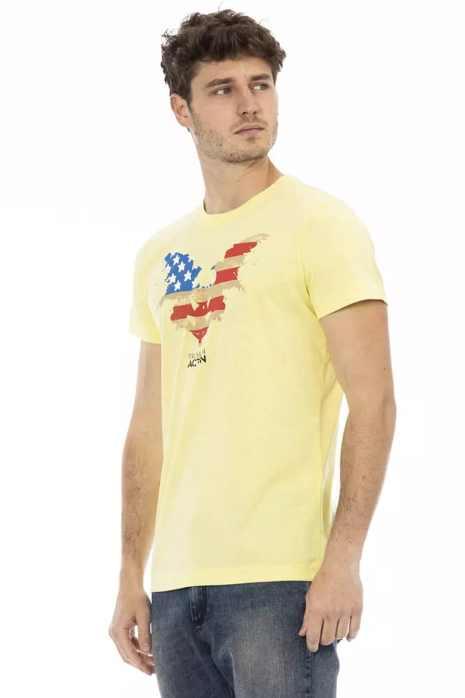 T-Shirt aus gelber Baumwolle