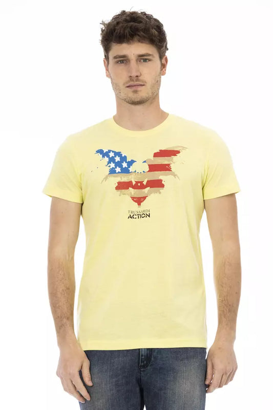 T-Shirt aus gelber Baumwolle