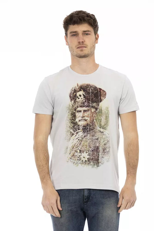 T-Shirt aus grauer Baumwolle