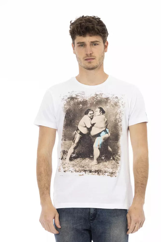 T-Shirt aus weißer Baumwolle