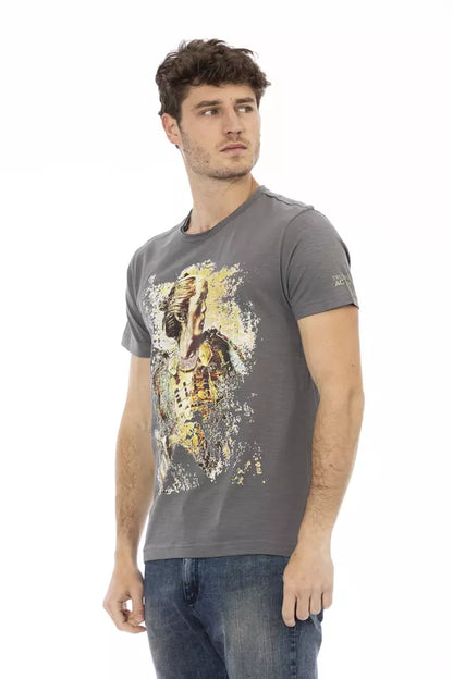T-Shirt aus grauer Baumwolle