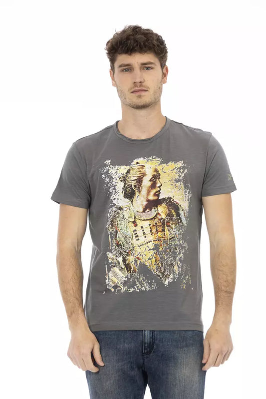 T-Shirt aus grauer Baumwolle