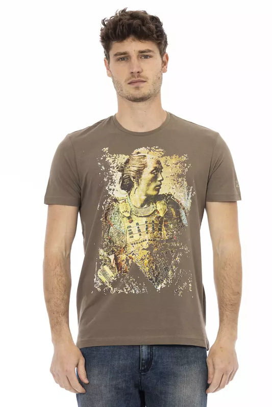 T-Shirt aus brauner Baumwolle