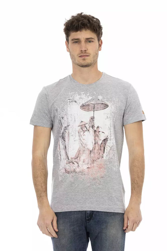 T-Shirt aus grauer Baumwolle