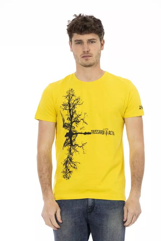T-Shirt aus gelber Baumwolle