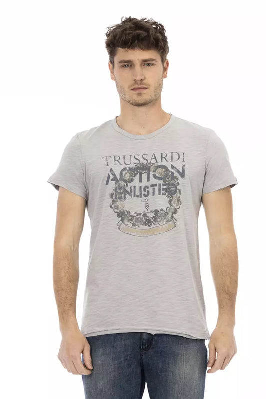 T-Shirt aus grauer Baumwolle