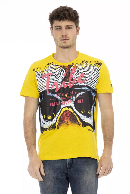 T-Shirt aus gelber Baumwolle