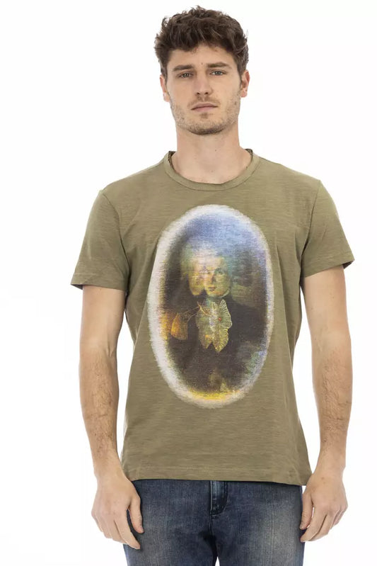 T-Shirt aus grüner Baumwolle