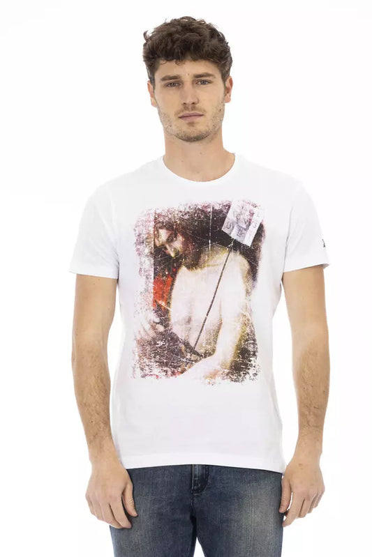 T-Shirt aus weißer Baumwolle