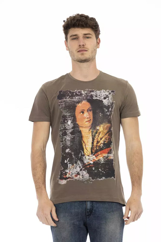 T-Shirt aus brauner Baumwolle