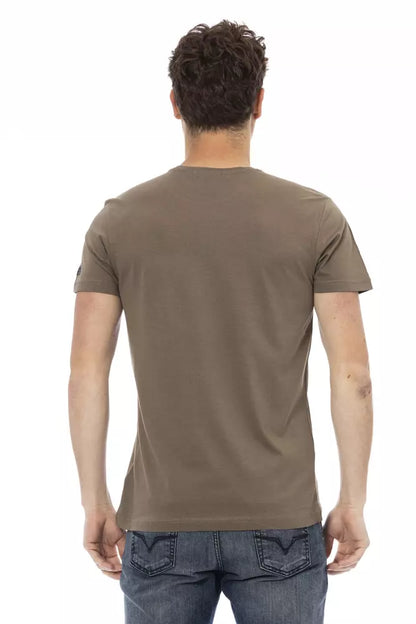 T-Shirt aus brauner Baumwolle