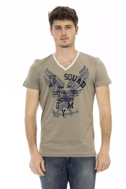 T-Shirt aus grüner Baumwolle