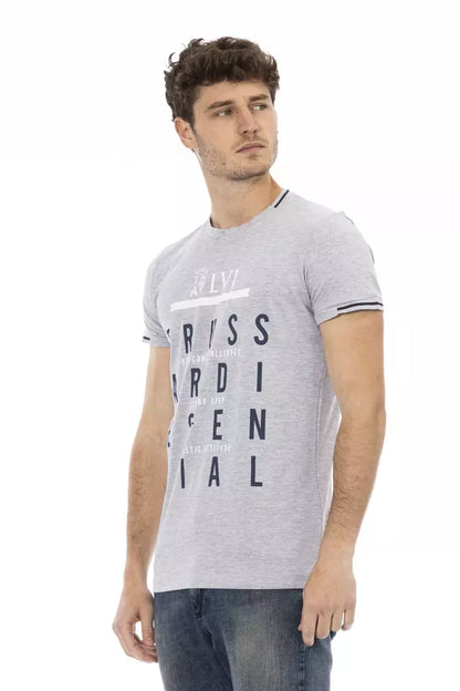 T-Shirt aus grauer Baumwolle