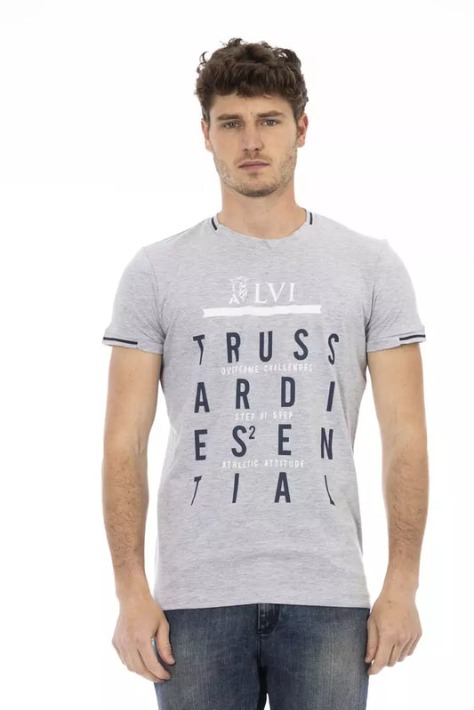 T-Shirt aus grauer Baumwolle