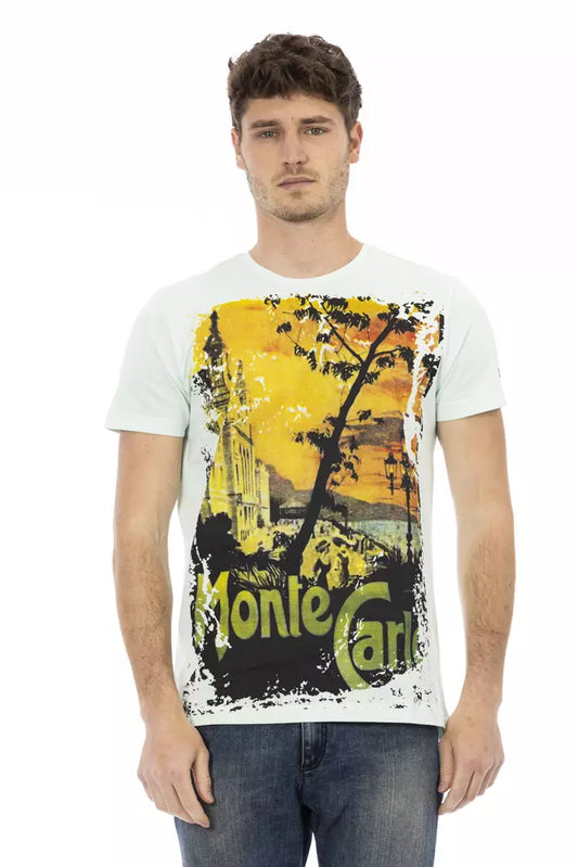 Hellblaues T-Shirt aus Baumwolle