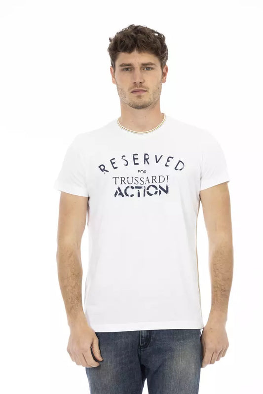 T-Shirt aus weißer Baumwolle