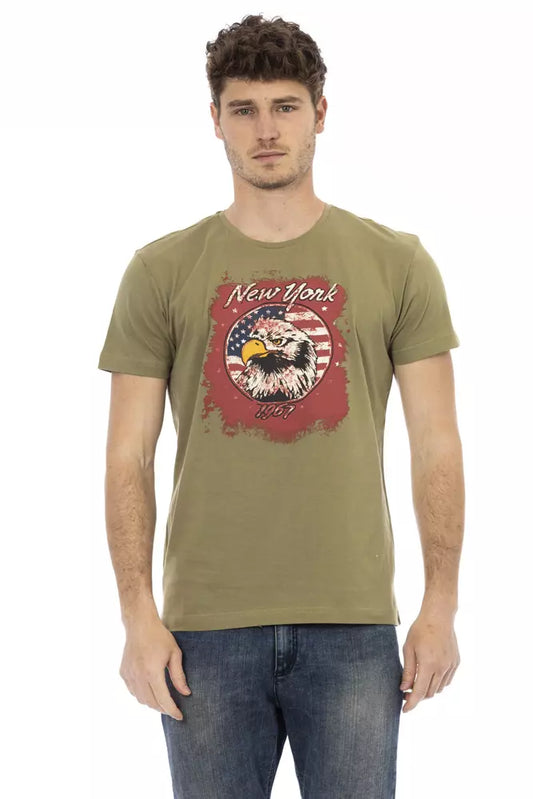 T-Shirt aus grüner Baumwolle