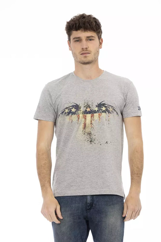 T-Shirt aus grauer Baumwolle