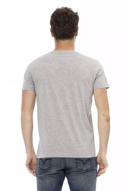 T-Shirt aus grauer Baumwolle