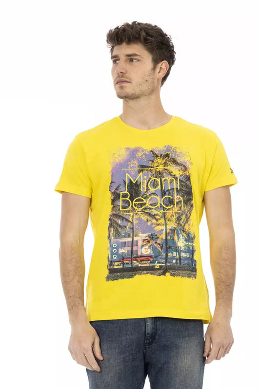 T-Shirt aus gelber Baumwolle