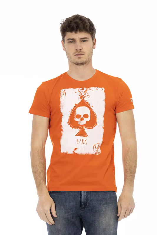 Orangefarbenes T-Shirt aus Baumwolle