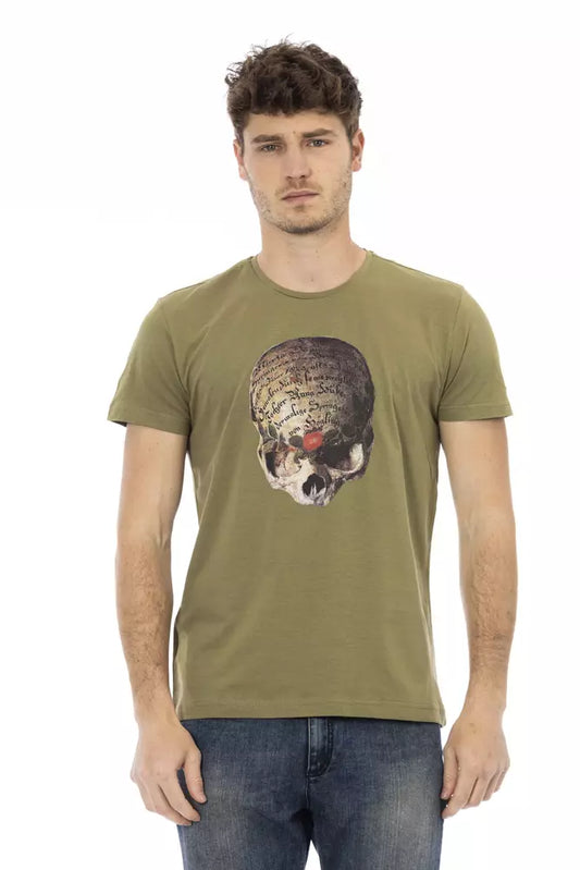 T-Shirt aus grüner Baumwolle