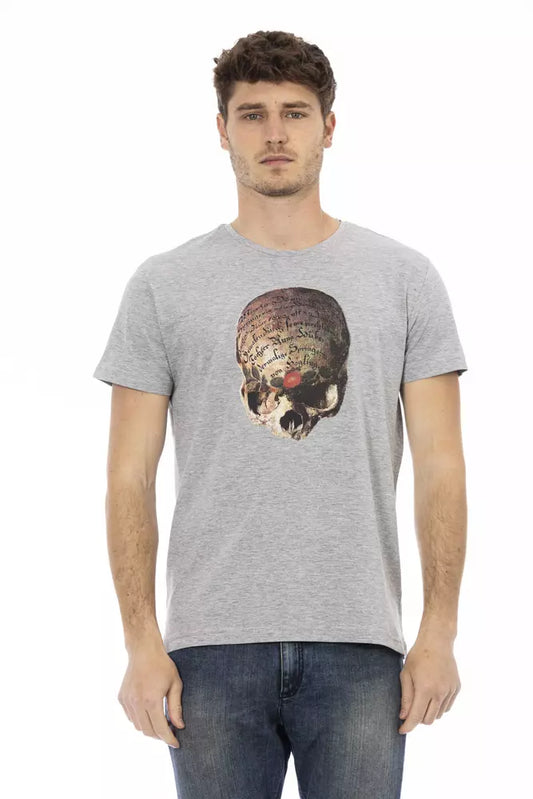 T-Shirt aus grauer Baumwolle