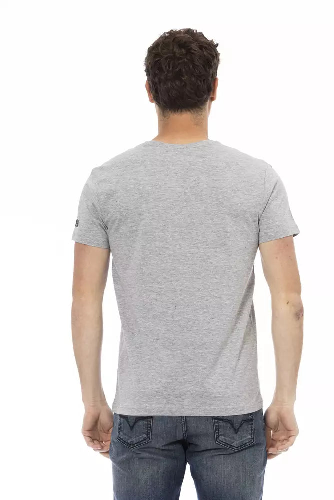 T-Shirt aus grauer Baumwolle