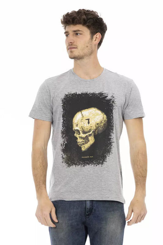 T-Shirt aus grauer Baumwolle