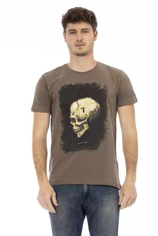 T-Shirt aus brauner Baumwolle