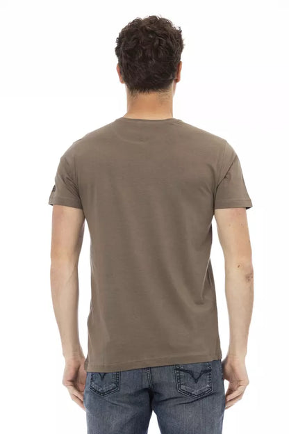 T-Shirt aus brauner Baumwolle