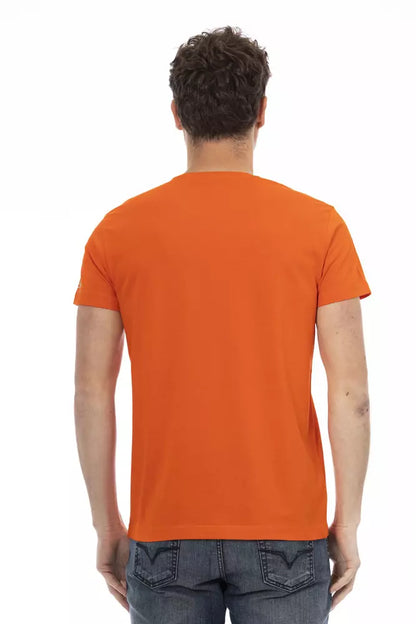 Orangefarbenes T-Shirt aus Baumwolle