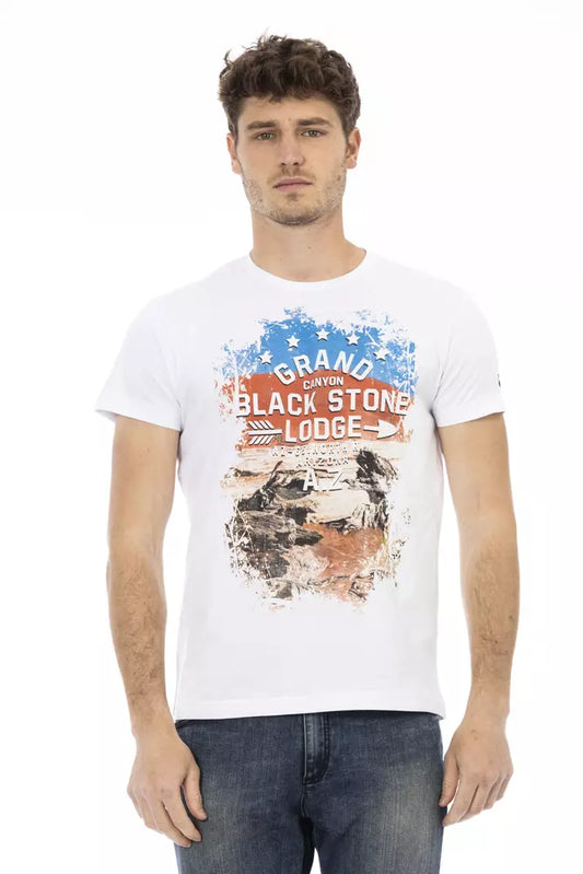 T-Shirt aus weißer Baumwolle