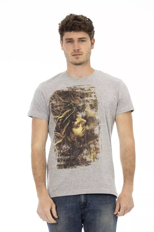 T-Shirt aus grauer Baumwolle