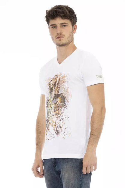 T-Shirt aus weißer Baumwolle
