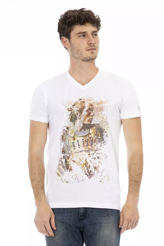 T-Shirt aus weißer Baumwolle