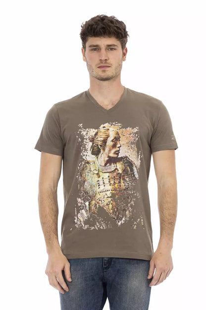 T-Shirt aus brauner Baumwolle