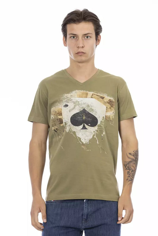 T-Shirt aus grüner Baumwolle
