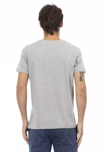 T-Shirt aus grauer Baumwolle
