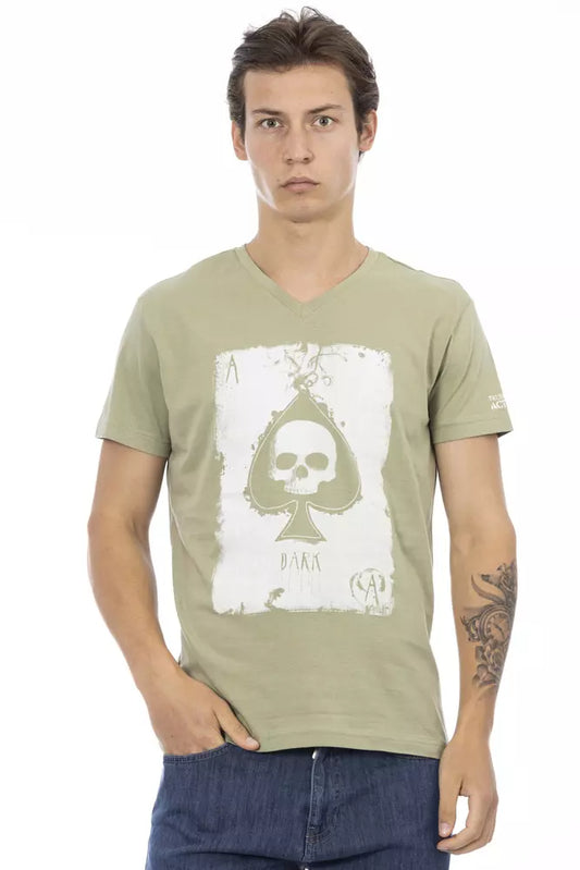 T-Shirt aus grüner Baumwolle