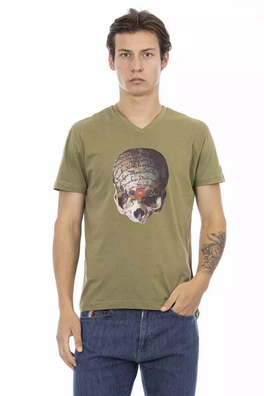 T-Shirt aus grüner Baumwolle